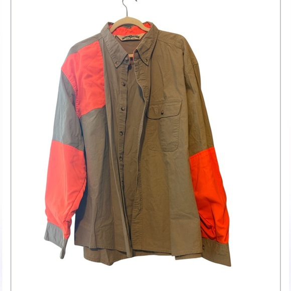 BOB ALLEN Men’s High Prairie Hunting Shirt in Tan & Orange NWOT- Size 3XL - Picture 2 of 7
